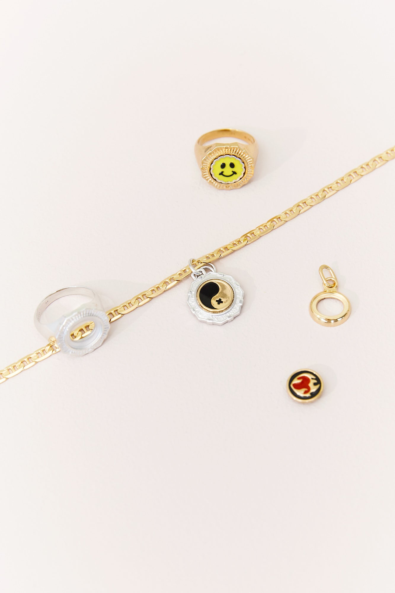 Carlo halskæde, forgyldt - 50 cm.